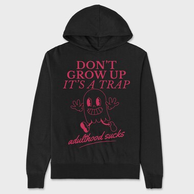 Adulthood Trap Adulthood Sucks Nc, Hanorac Oversize Barbati (Unisex)