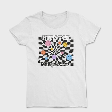 Hipster Smiley Vibes, Tricou Femei