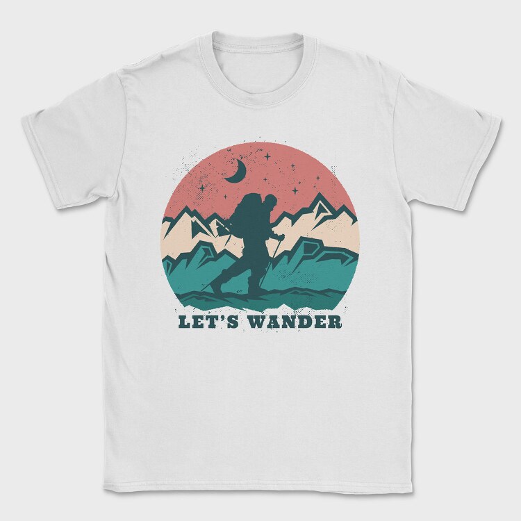 Adventure Wander Mountain Lets Wander, Tricou Barbati (Unisex)
