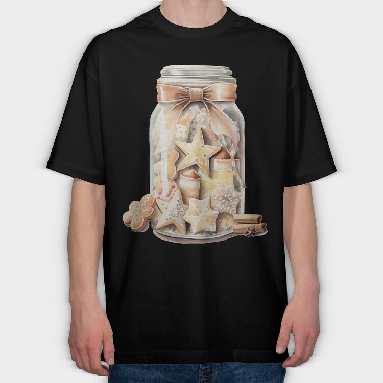 Christmas Cookies Jar, Tricou Oversize Barbati (Unisex)