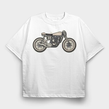69 Cafe Racer, Tricou Oversize Barbati (Unisex)