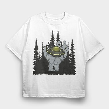 Alien Hand Forest, Tricou Oversize Barbati (Unisex)