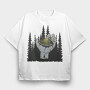 Alien Hand Forest, Tricou Oversize Barbati (Unisex)