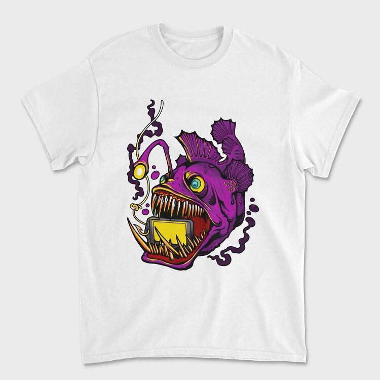 Angler Fish Glow, Tricou Barbati (Unisex)