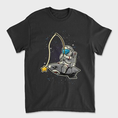 Astronaut Shark Space, Tricou Barbati (Unisex)