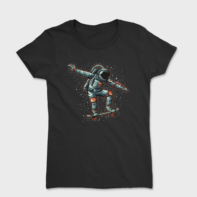Astronaut Skateboarding, Tricou Femei