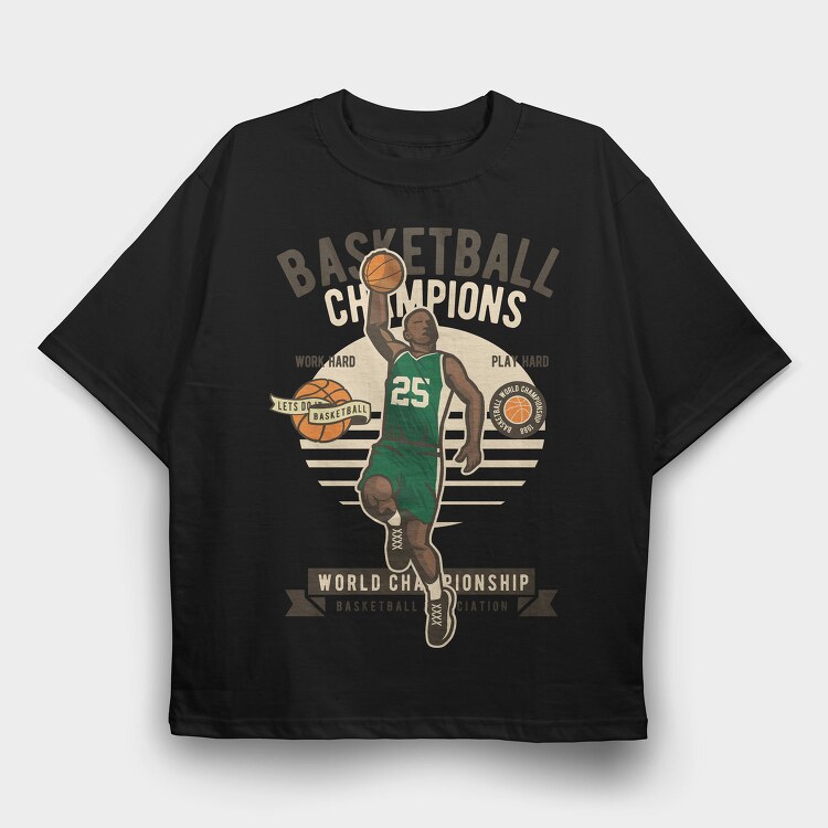 Basketball Champs 1988, Tricou Oversize Barbati (Unisex)