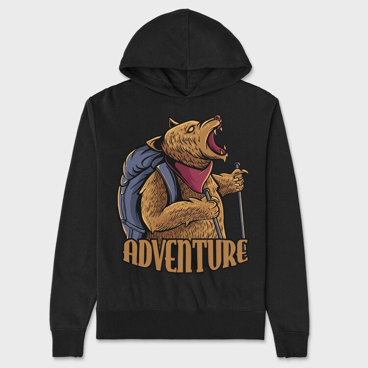 Bear Adventure Hike, Hanorac Oversize Barbati (Unisex)
