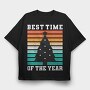 Best Time Tree, Tricou Oversize Barbati (Unisex)
