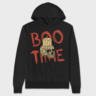 Boo Time Skull, Hanorac Oversize Barbati (Unisex)