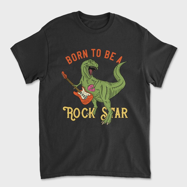 Born To Rock Star, Tricou Barbati (Unisex)