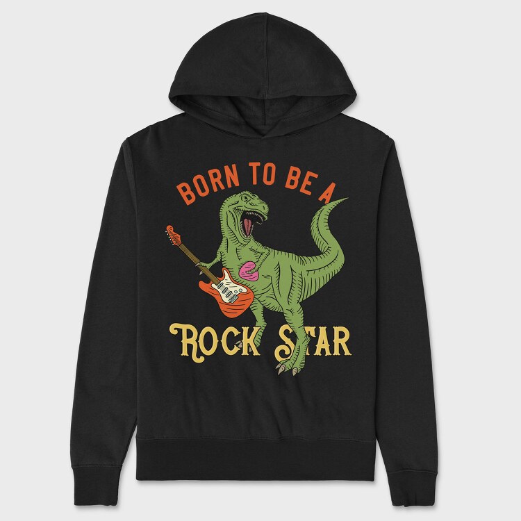 Born To Rock Star, Hanorac Oversize Barbati (Unisex)
