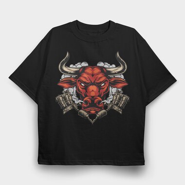 Bull Engine Roar, Tricou Oversize Barbati (Unisex)