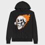 Burning Skull Roller, Hanorac Oversize Barbati (Unisex)