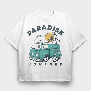 Paradise Road Trip, Tricou Oversize Barbati (Unisex)