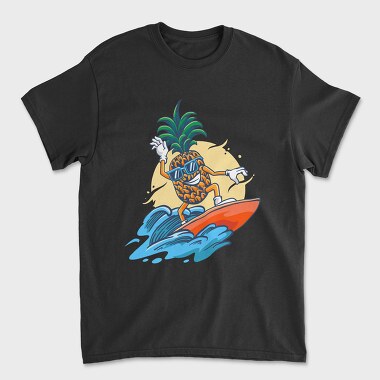 Pineapple Surfer, Tricou Barbati (Unisex)