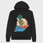 Pineapple Surfer, Hanorac Oversize Barbati (Unisex)
