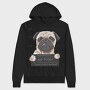 Pug Mugshot, Hanorac Oversize Barbati (Unisex)
