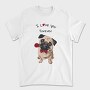 Pug Rose Forever, Tricou Barbati (Unisex)