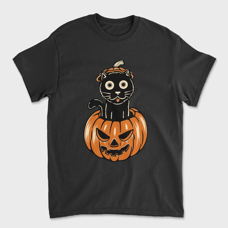 Pumpkin Kitty, Tricou Barbati (Unisex)