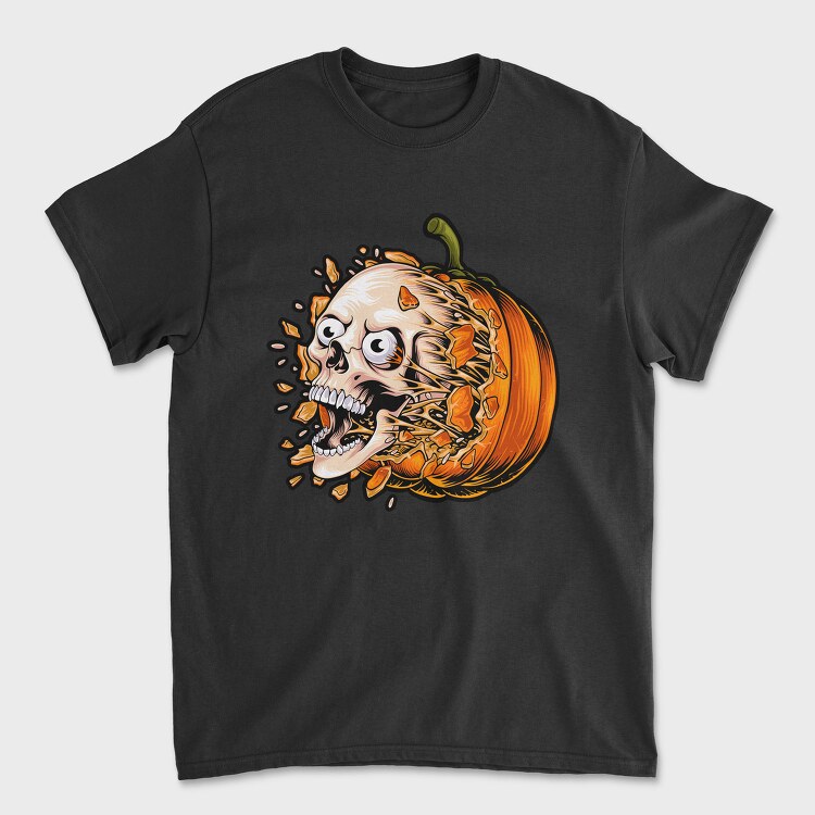 Pumpkin Skull Feast, Tricou Barbati (Unisex)