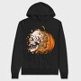 Pumpkin Skull Feast, Hanorac Oversize Barbati (Unisex)