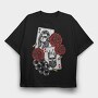 Queen Of Hearts, Tricou Oversize Barbati (Unisex)