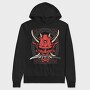 Red Dragon Samurai, Hanorac Oversize Barbati (Unisex)