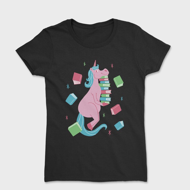 Unicorn Book Lover, Tricou Femei