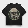 Skull 420 Smoke, Tricou Oversize Barbati (Unisex)