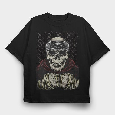 Skull Bandana Fence, Tricou Oversize Barbati (Unisex)