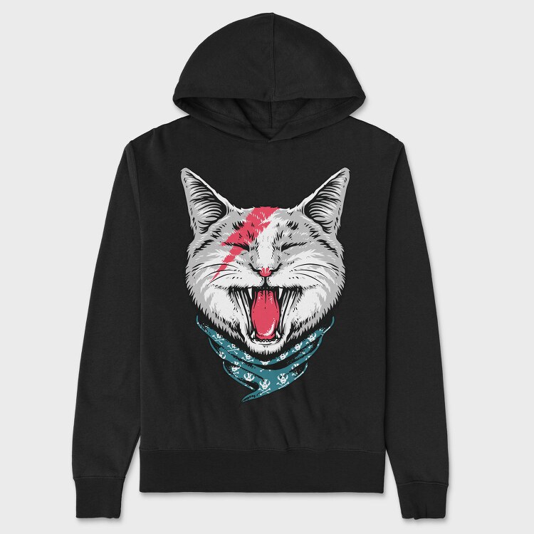 Skull Bandit Cat, Hanorac Oversize Barbati (Unisex)