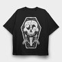 Skull Coffin Vibes, Tricou Oversize Barbati (Unisex)