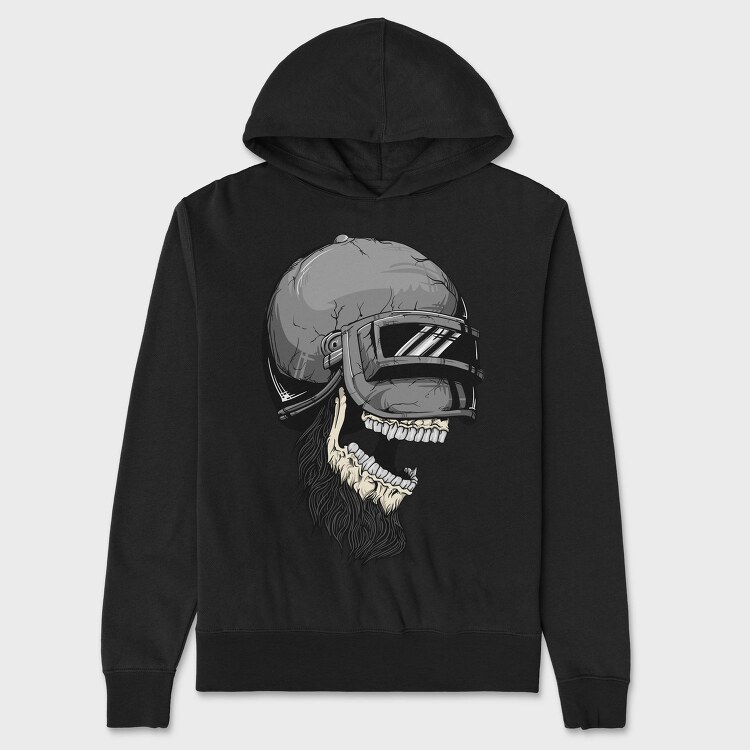 Skull Helmet Rider, Hanorac Oversize Barbati (Unisex)