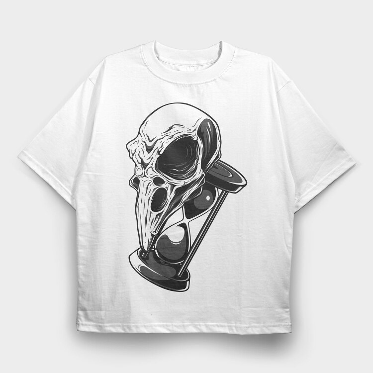 Skull Hourglass Mystery, Tricou Oversize Barbati (Unisex)