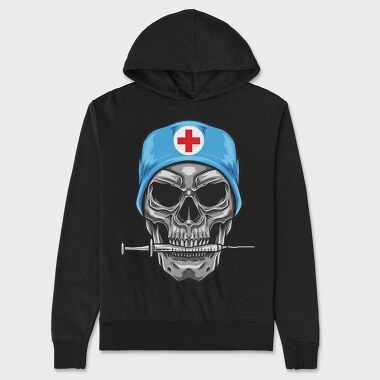 Skull Nurse Syringe, Hanorac Oversize Barbati (Unisex)