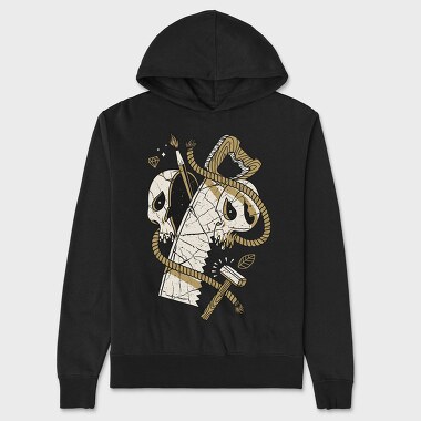 Skull Rope Brush, Hanorac Oversize Barbati (Unisex)