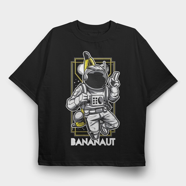 Space Banana Peace, Tricou Oversize Barbati (Unisex)