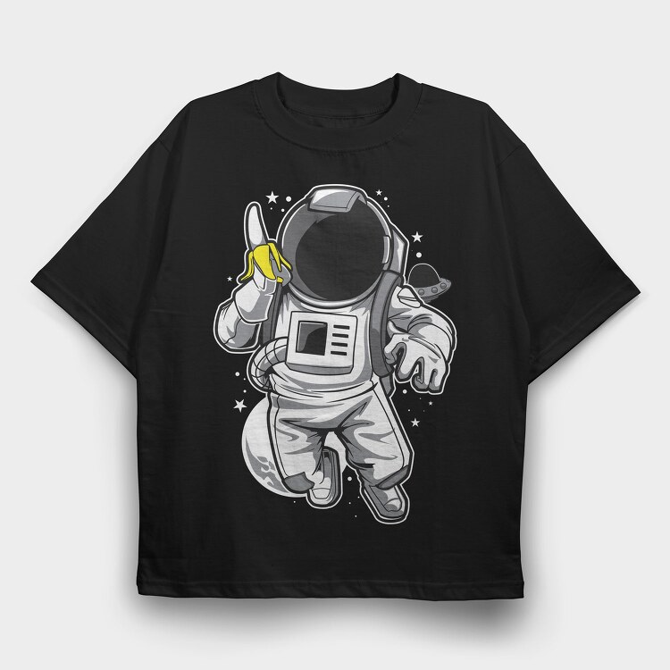 Space Banana, Tricou Oversize Barbati (Unisex)