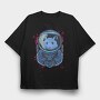 Space Cat Astronaut, Tricou Oversize Barbati (Unisex)