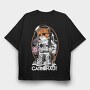 Space Cat Explorer, Tricou Oversize Barbati (Unisex)