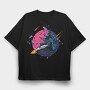 Space Rocket Astronaut, Tricou Oversize Barbati (Unisex)