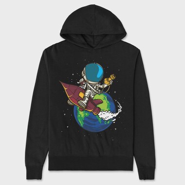 Space Rocket Explorer, Hanorac Oversize Barbati (Unisex)