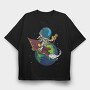 Space Rocket Explorer, Tricou Oversize Barbati (Unisex)
