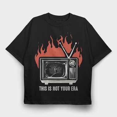 Burning Tv Era, Tricou Oversize Barbati (Unisex)