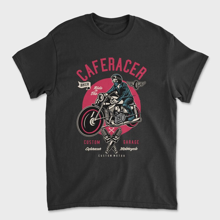 Caferacer Garage, Tricou Barbati (Unisex)