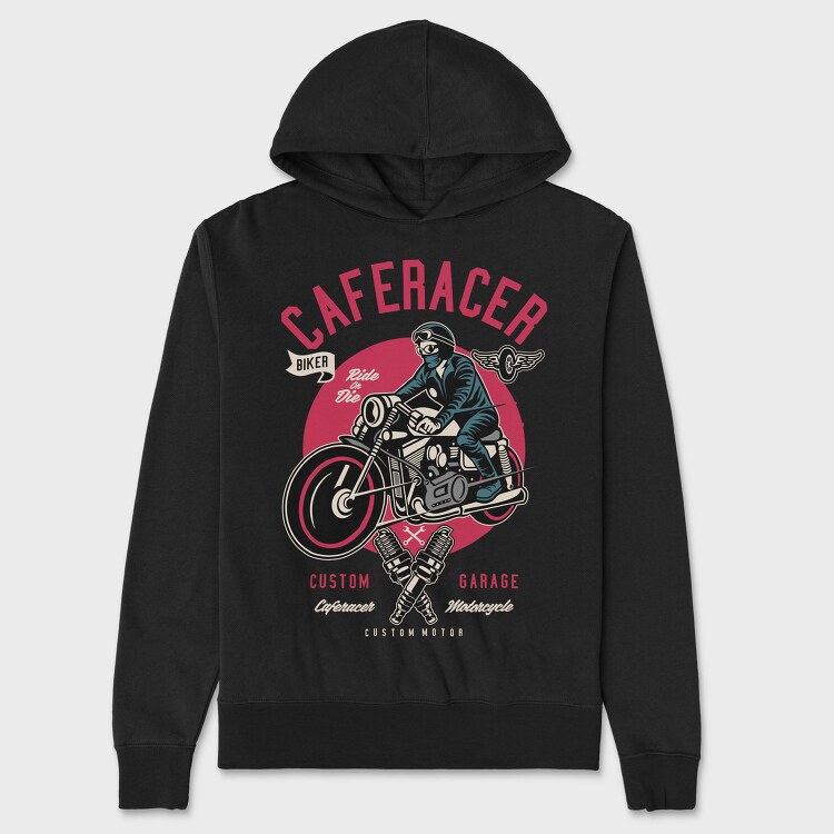 Caferacer Garage, Hanorac Oversize Barbati (Unisex)