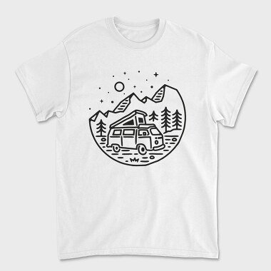 Camper Night Adventure, Tricou Barbati (Unisex)