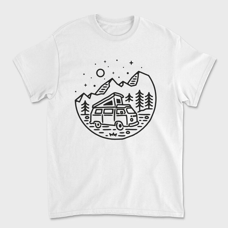 Camper Night Adventure, Tricou Barbati (Unisex)
