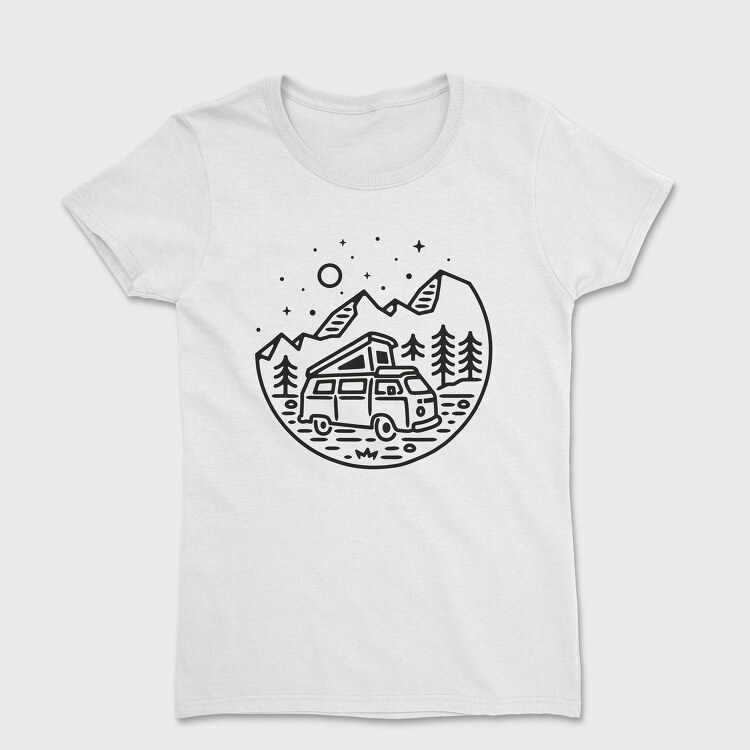 Camper Night Adventure, Tricou Femei